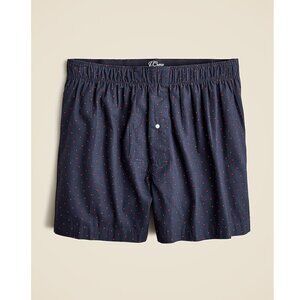 J.Crew Men's Boxer Shorts Sz Small Blue/Red Dot 100% Cotton NWT
